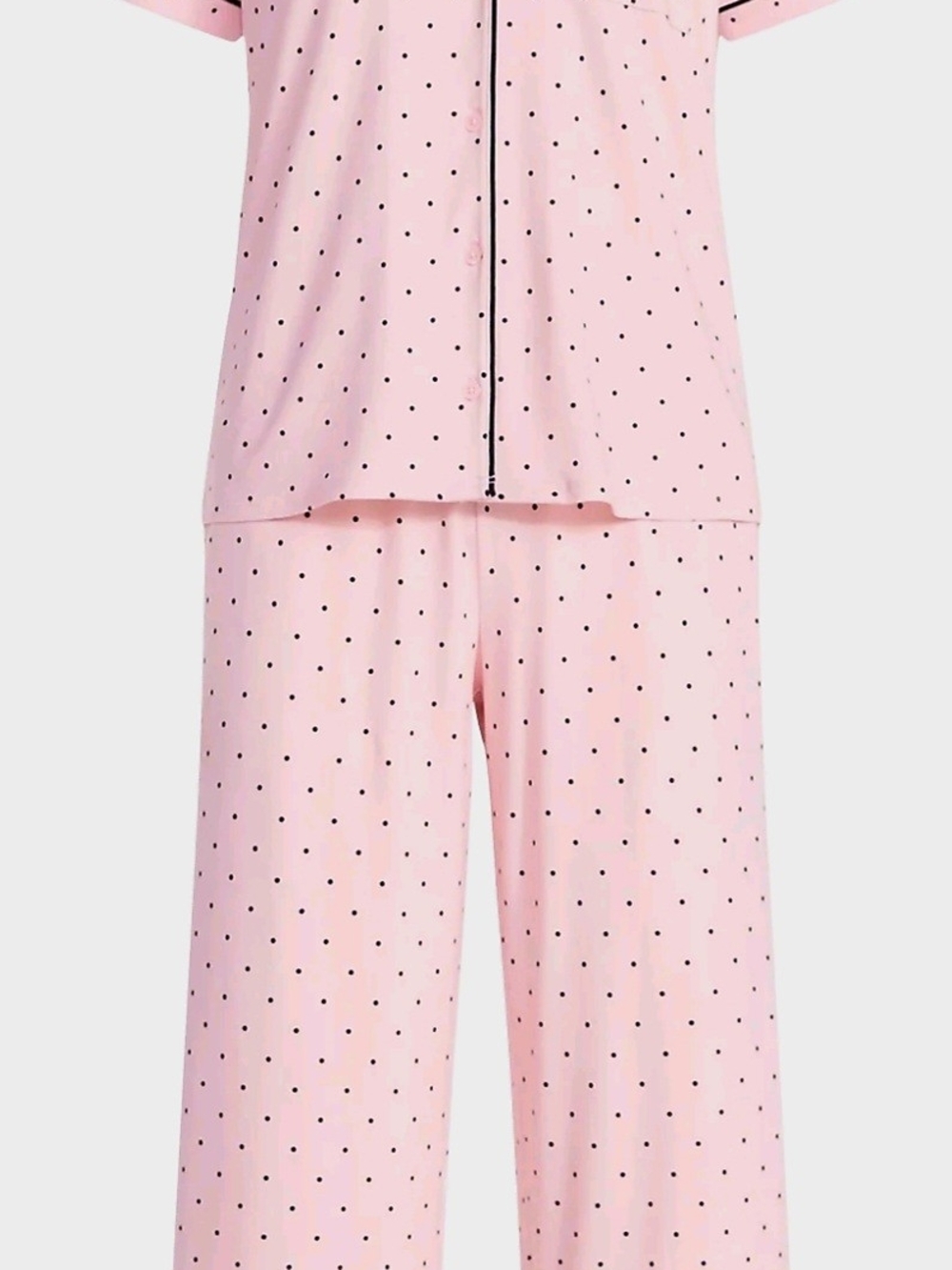 Joyspun Women's Pink Polka Dot Pajama Set - Picture 2 of 7